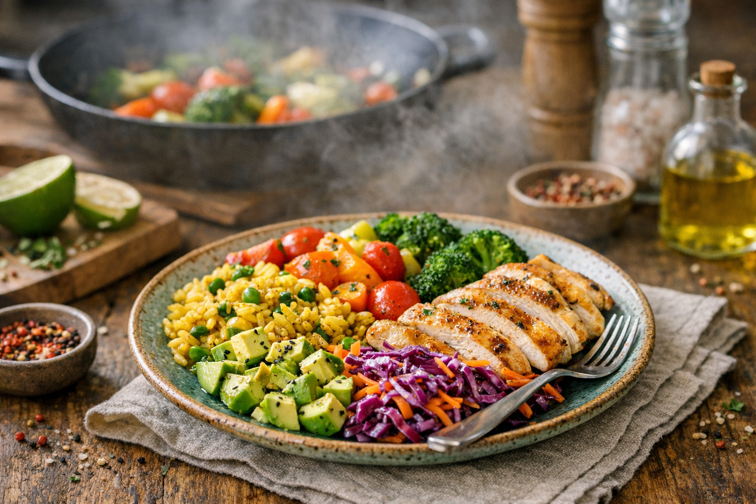 Pratos Coloridos e Equilibrados: Nutrição Sem Restrições